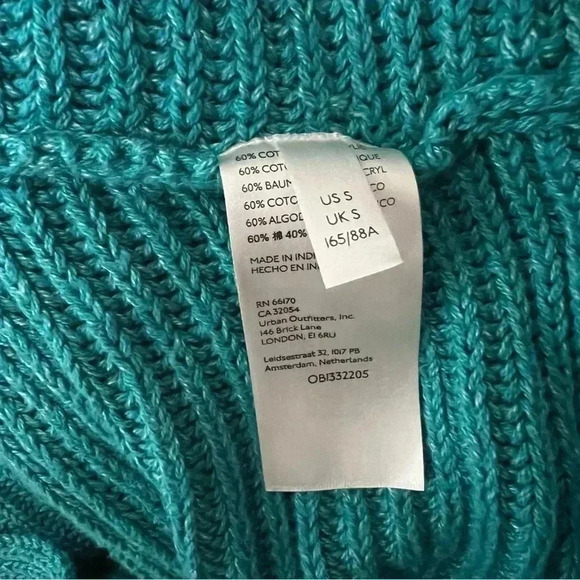 Free People Teal Oversized Sweater - Picture 6 of 7